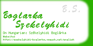 boglarka szekelyhidi business card